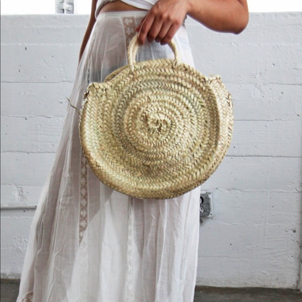 Morocco woven circle bag